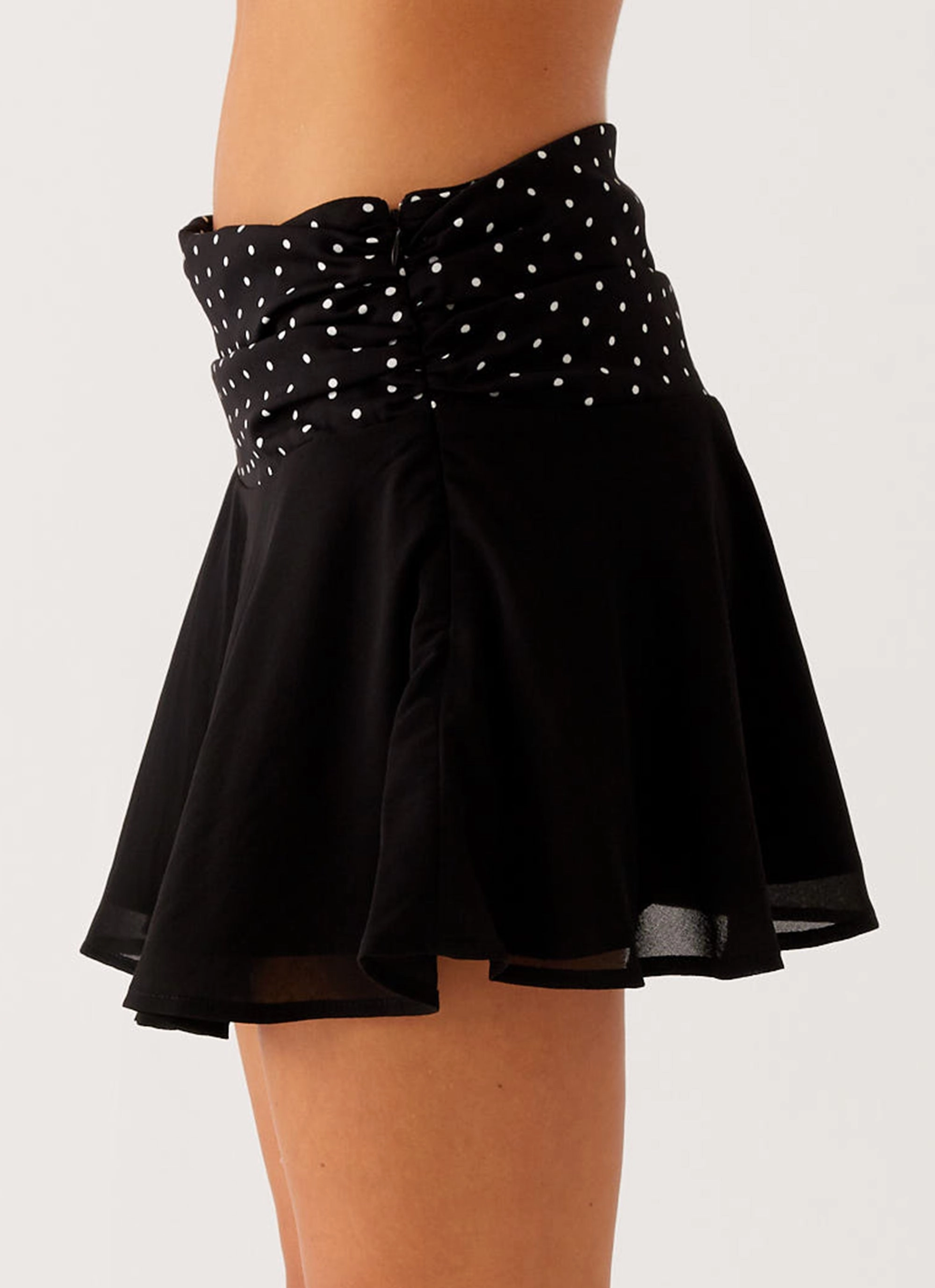 Colby Mini Skirt - Black Polka Dot Daily Essential Trend Ready