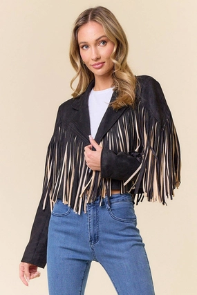 Pilgrimage Fringe Jacket Heat Sealed Zippers