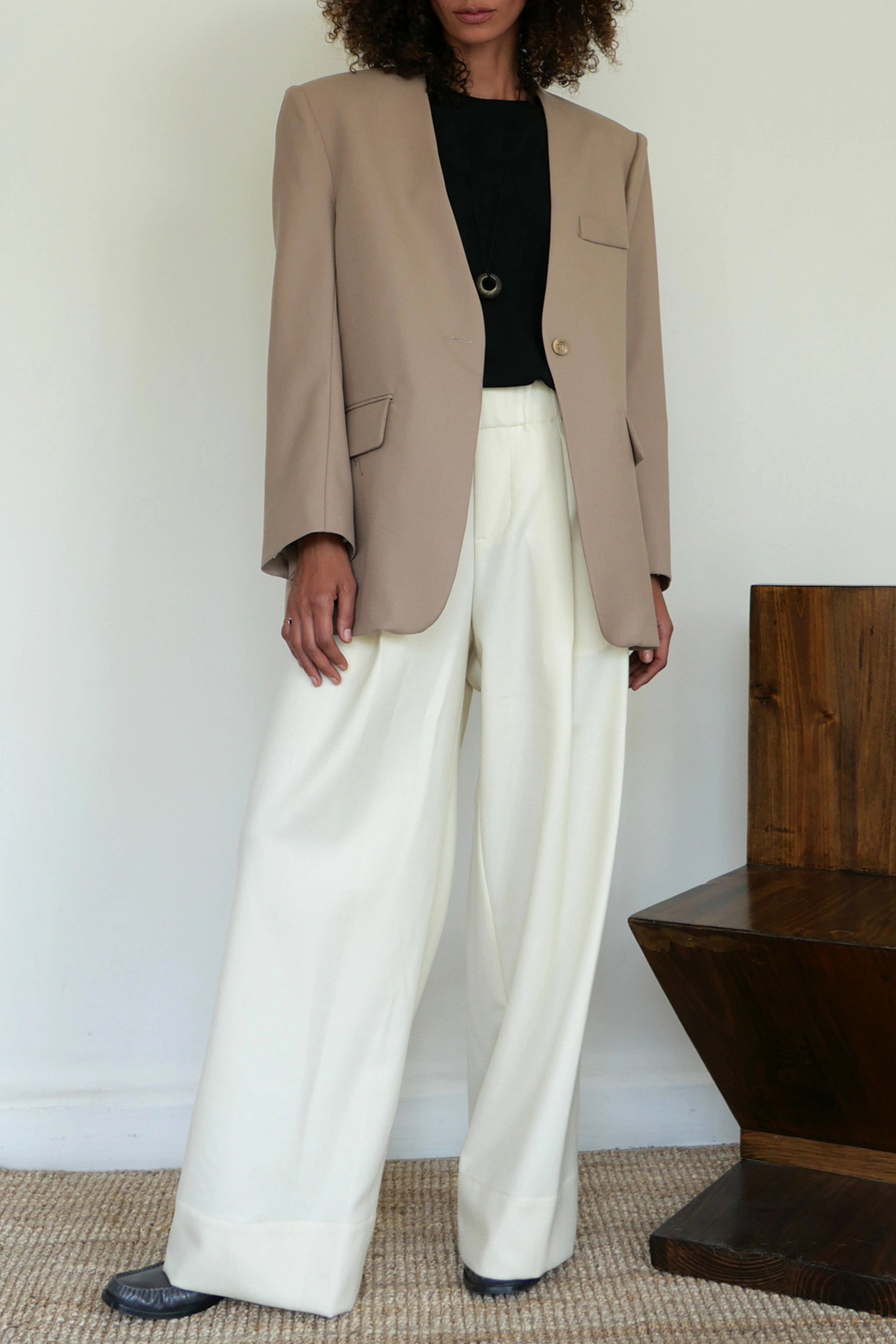 Heat Retention Collarless Blazer