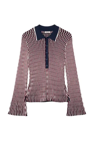 Heather Effect Finish Colleen Polo Top
