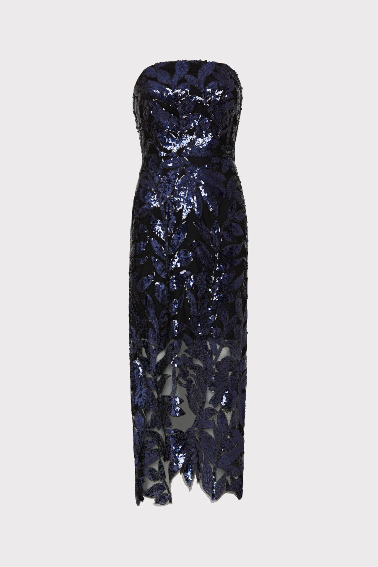 Kait Floral Sequins Dress Beaded-Edge