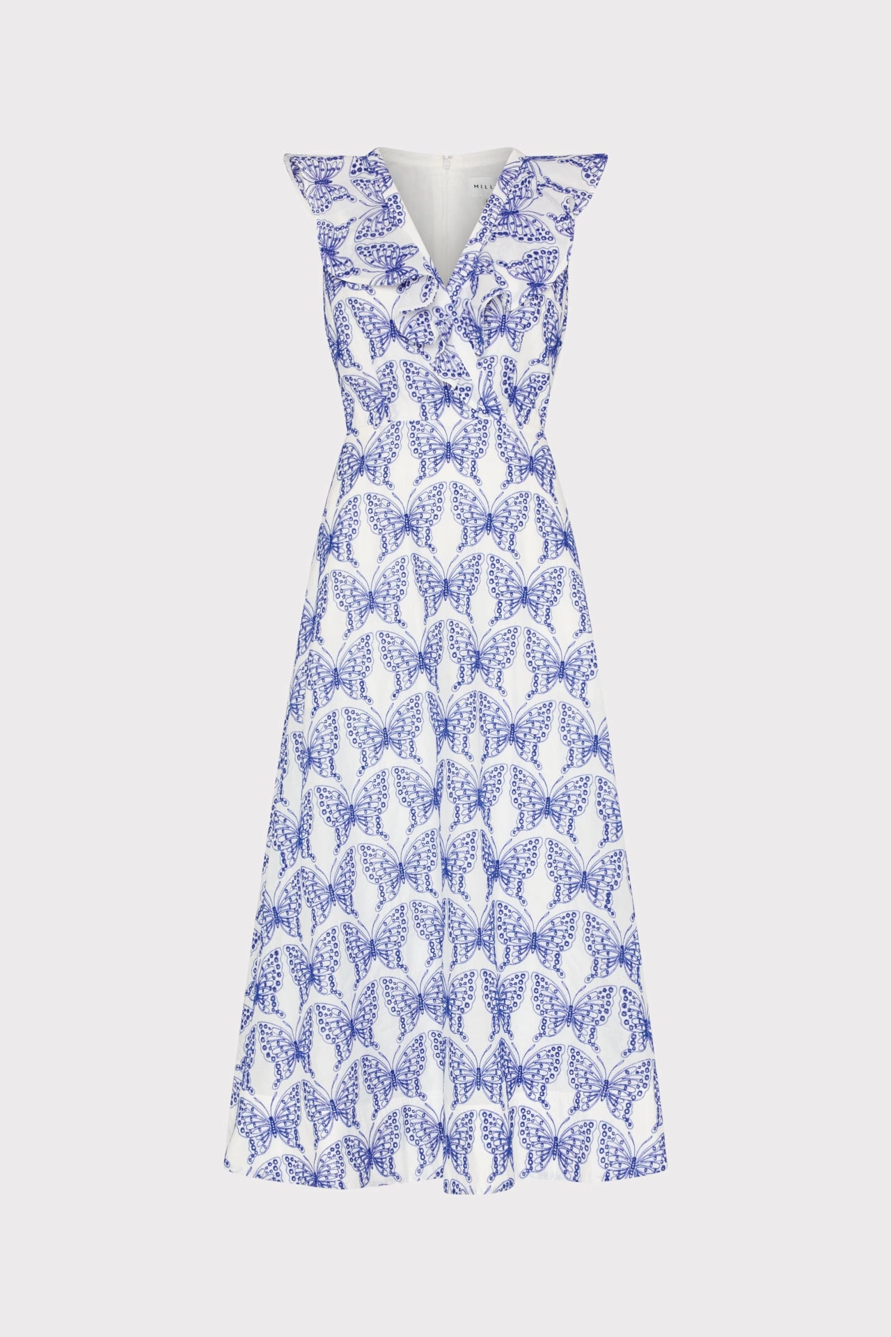 Butterfly Eyelet Ruffle Midi Dress Smart And Comfortable