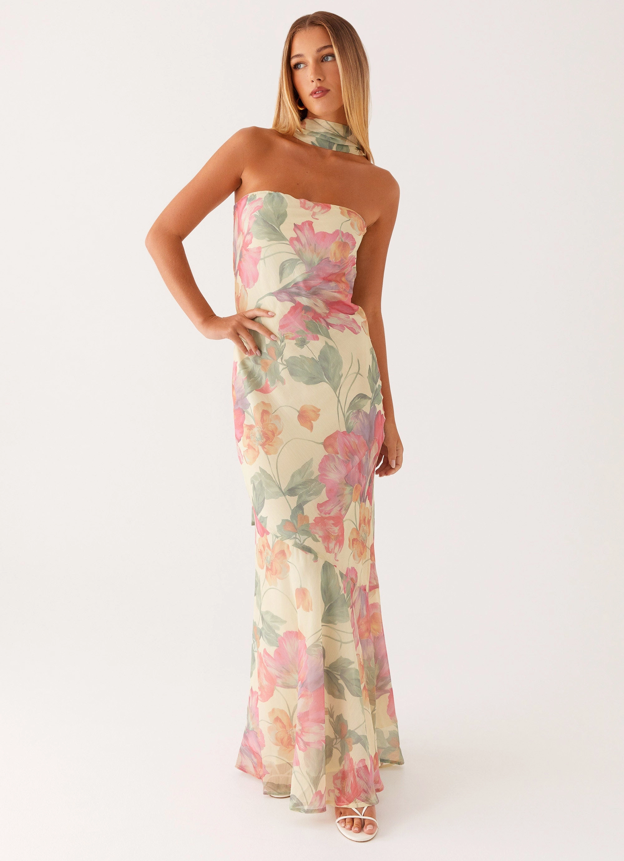 Under The Pagoda Maxi Dress - Yellow Peony single wear Timeless slip dress