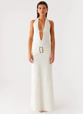 Luxe Fit Smoke Ivy Maxi Dress - White