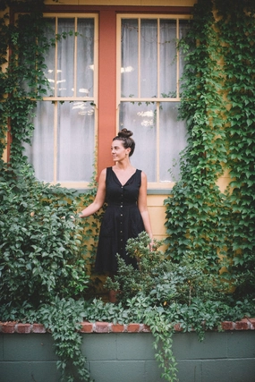 Soft Draping Sheet Dress in Black