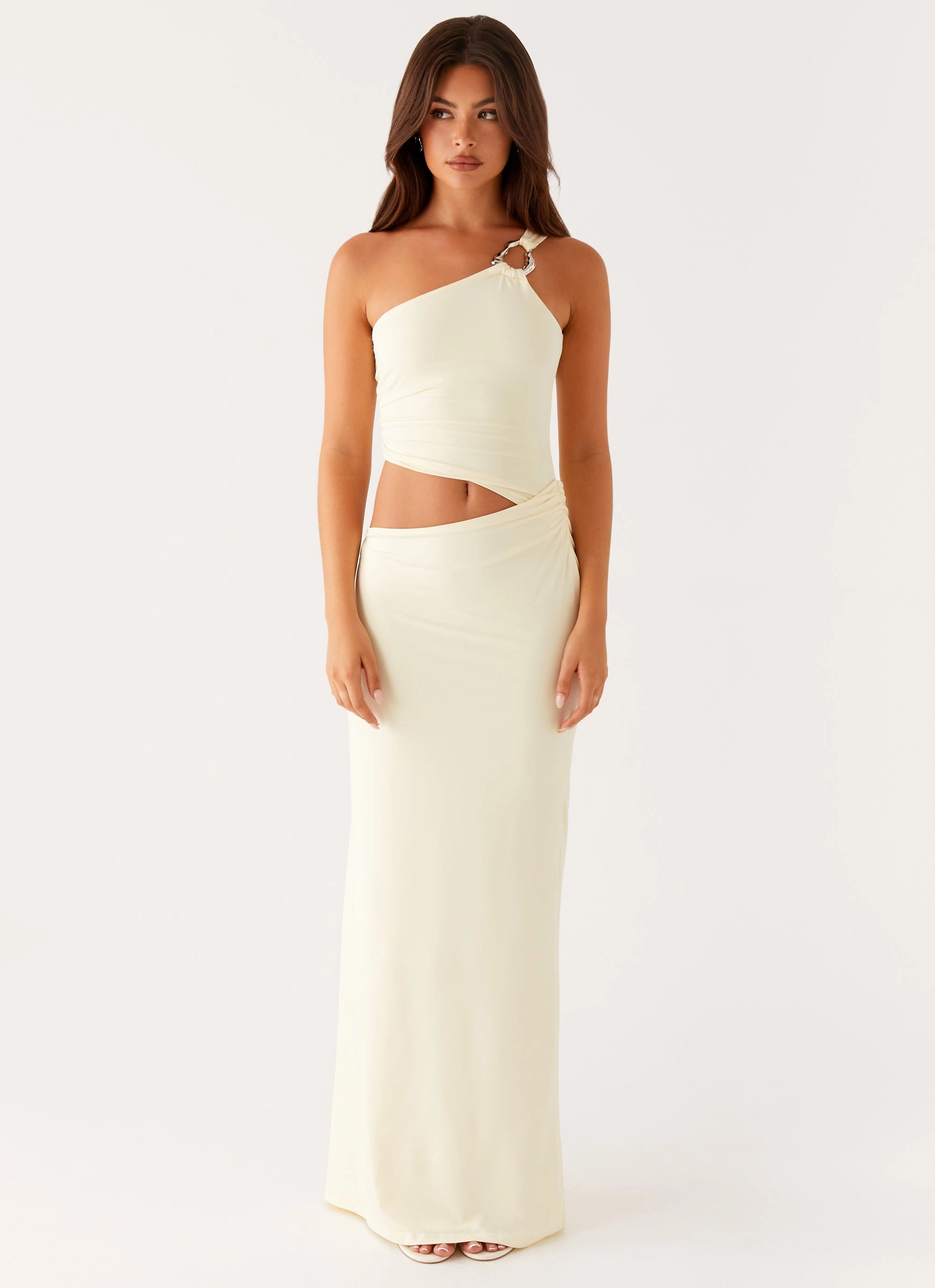 Cut-Out-Detail Date Nightwear Peta Maxi Dress - Yellow