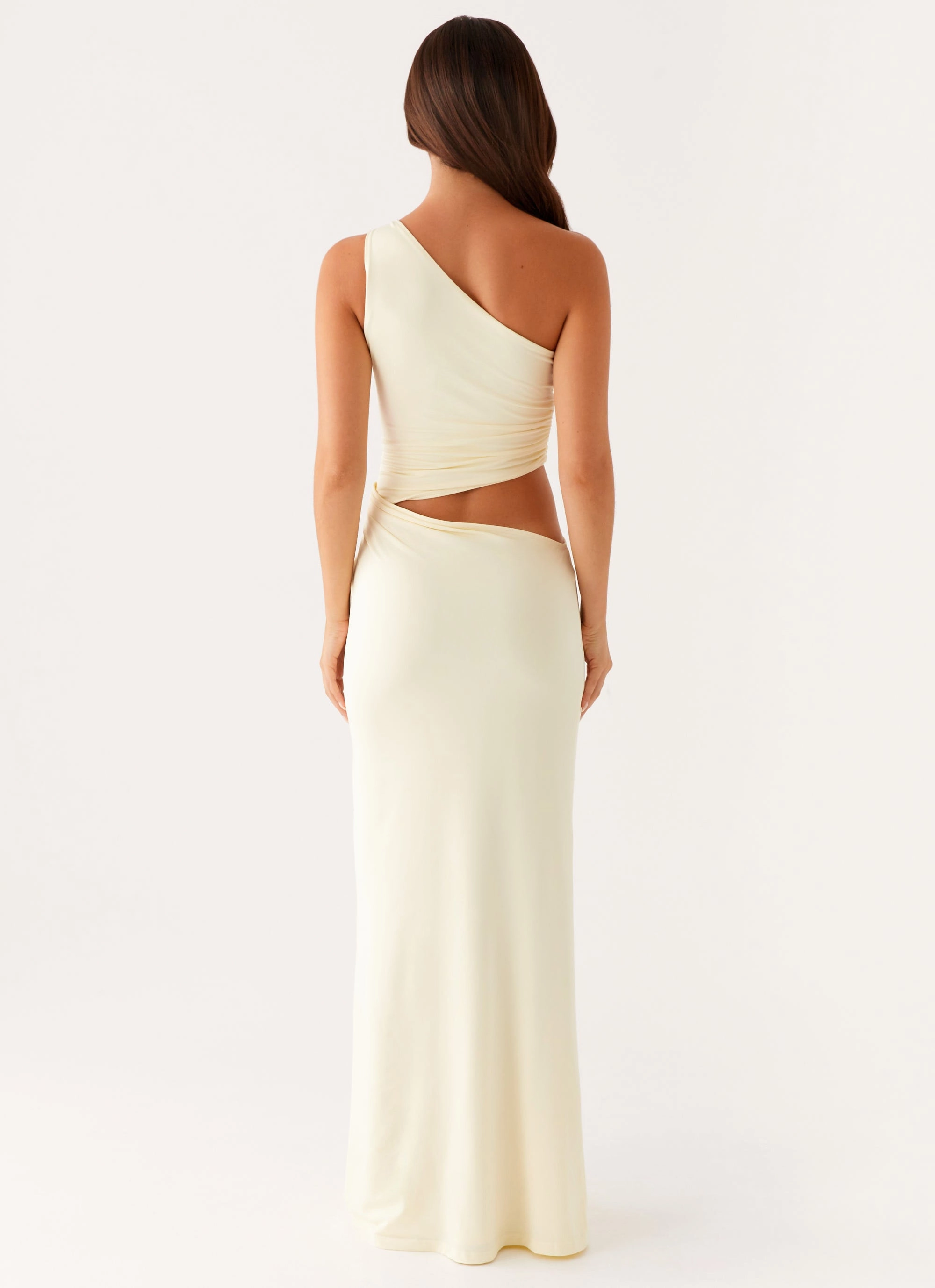 Peta Maxi Dress - Yellow Sleek and Flattering