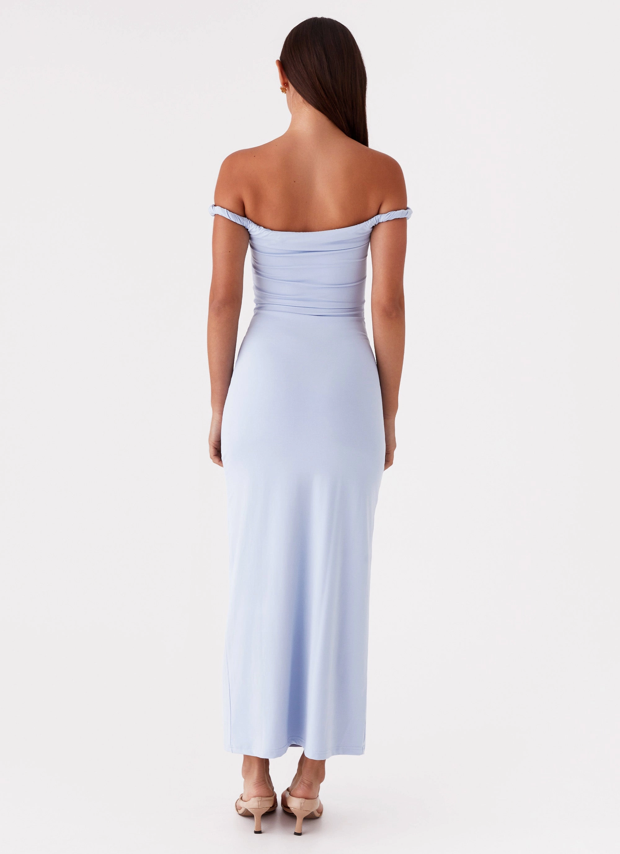 Arabella Twist Shoulder Maxi Dress - Blue Summer-Season