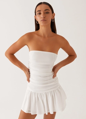 Neat Mood Heritage Craft Carmel Mini Dress - White