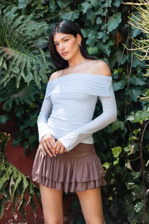 No Ride Up Design Brooke Ruffle Mini Skirt