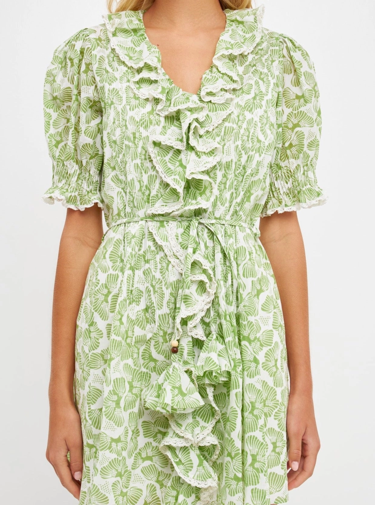 Jade Ruffle Dress Bless Glow