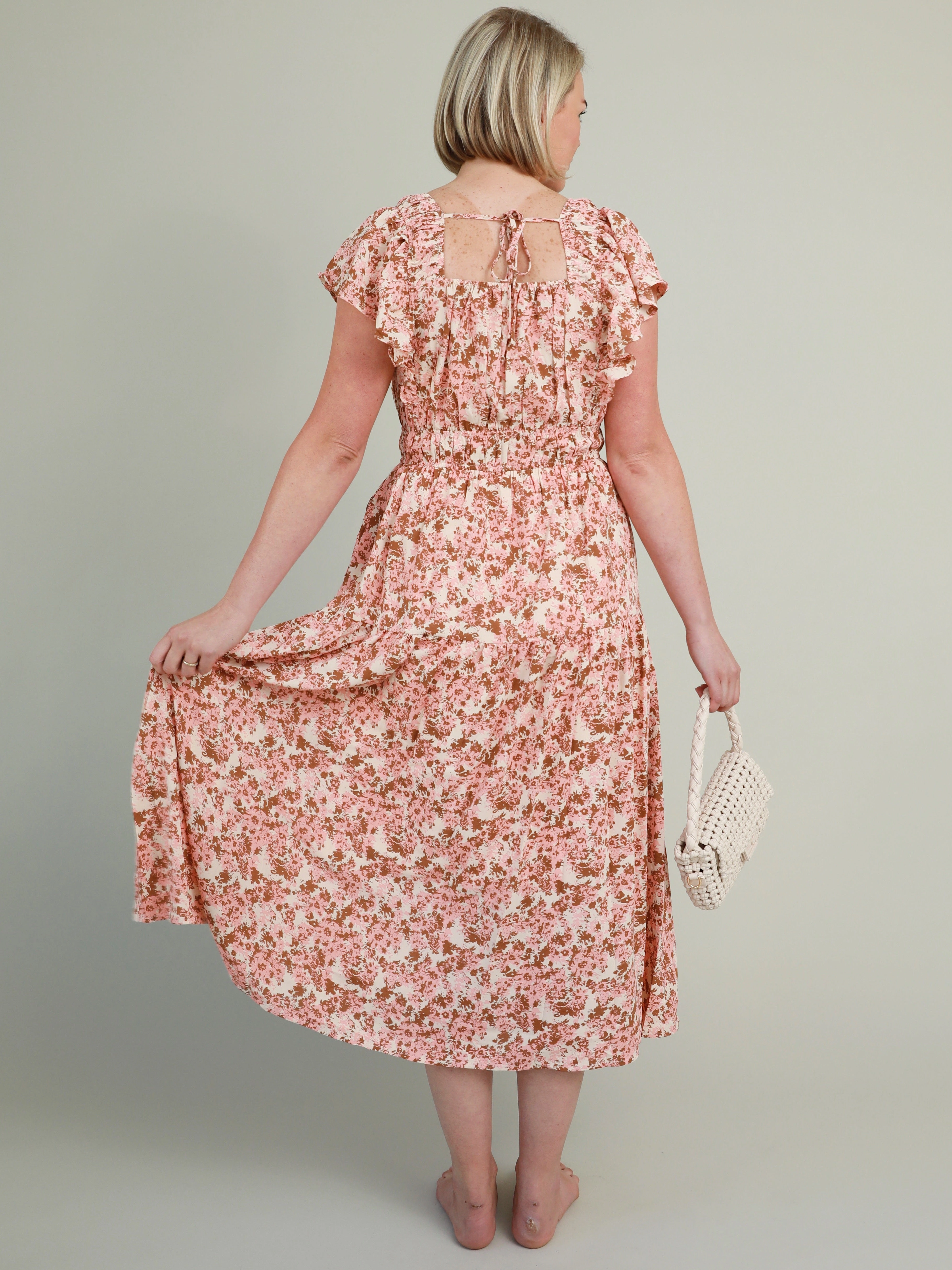 Vibrant color dress Watercolor Midi Dress