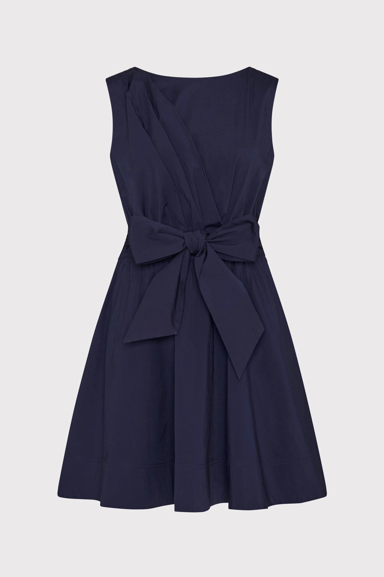 Draped Poplin Sleeveless Mini Dress Red Carpet