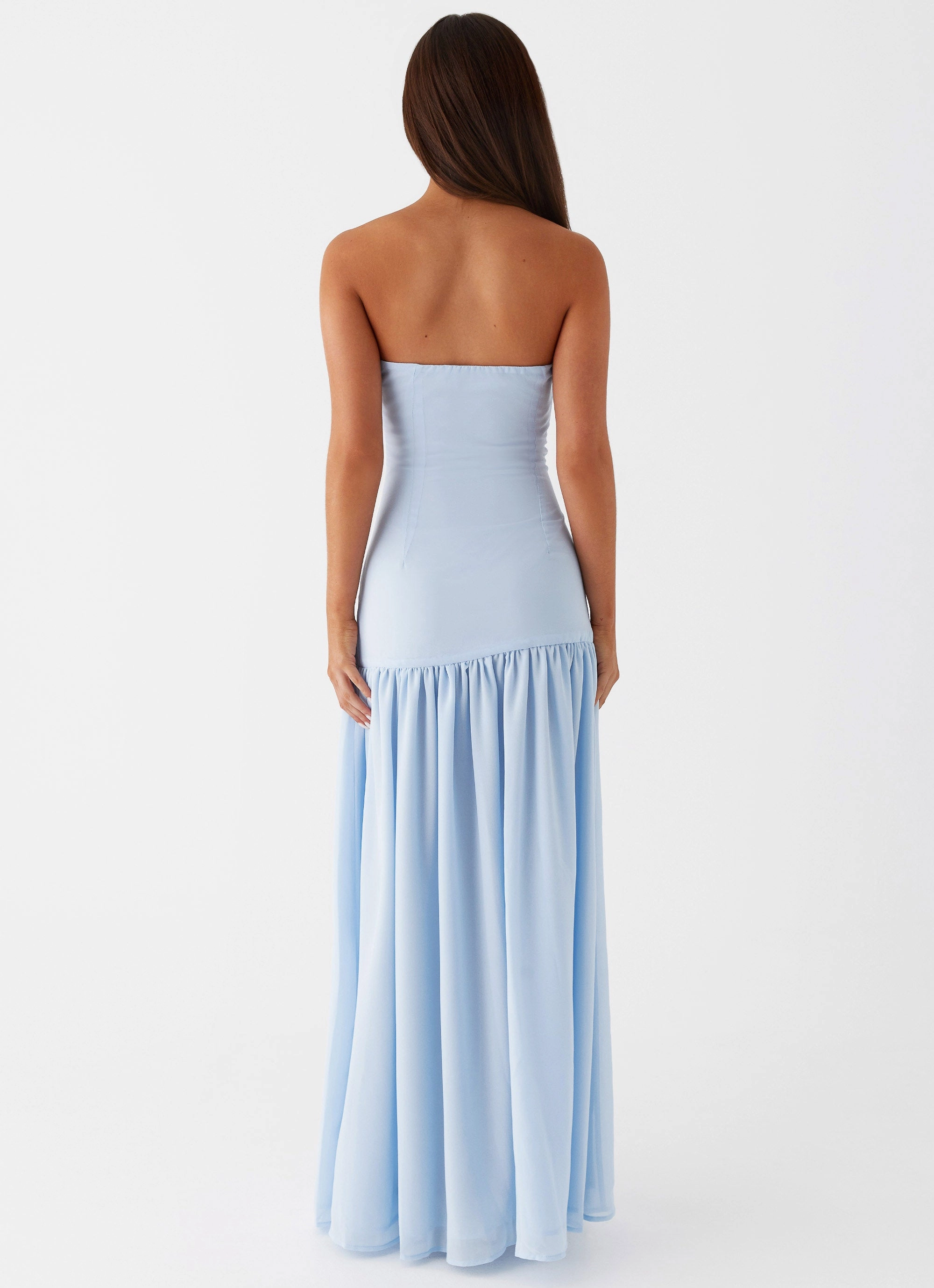 Warm Touch Eden Strapless Maxi Dress - Blue