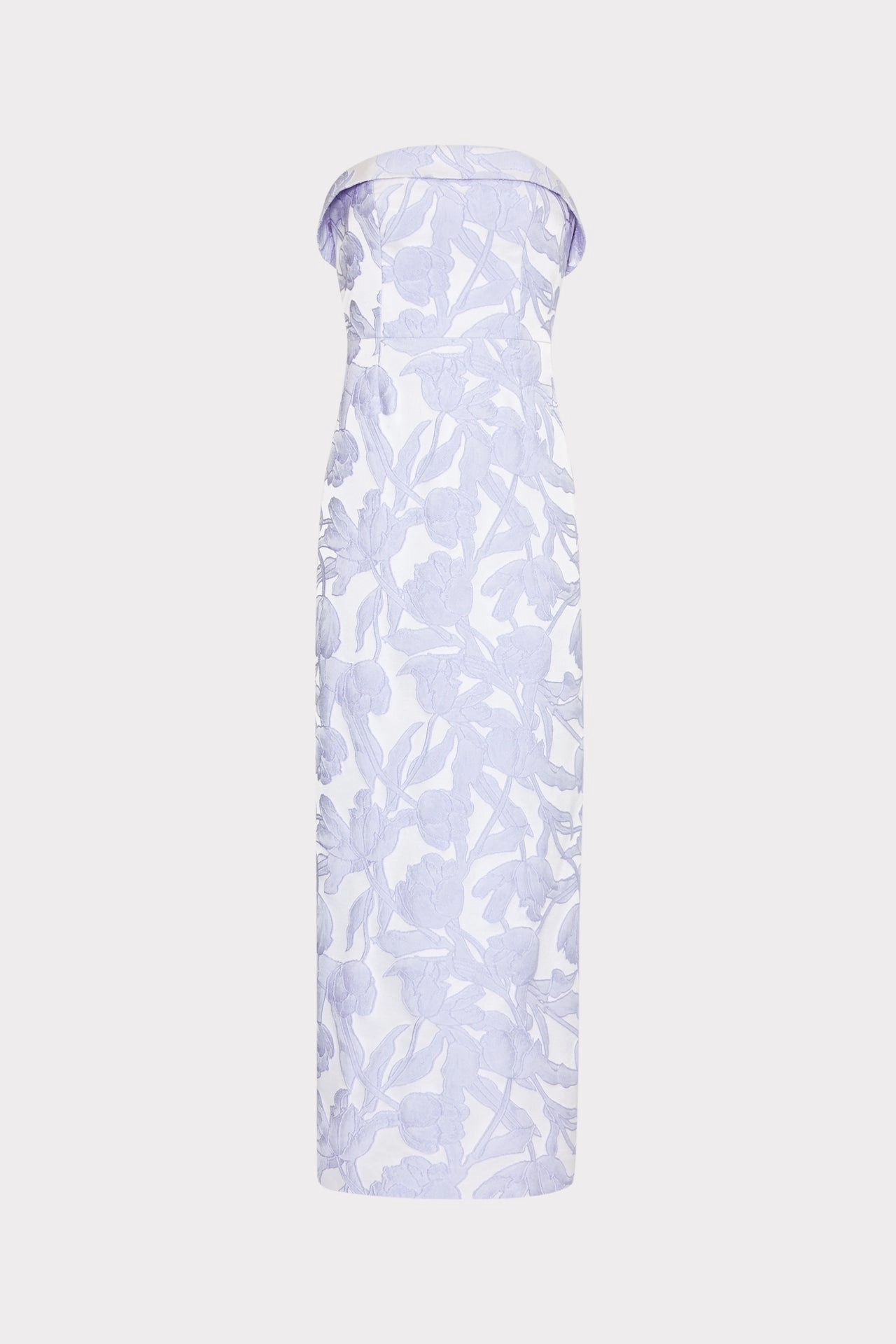 Tulip Jacquard Strapless Dress Moment Soft Neutral Tones