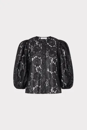 Nannie Textured Lace Top Loose Tee Multi Pocket Configuration