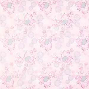 Comfy Flannel® - Elephants Pink Yardage