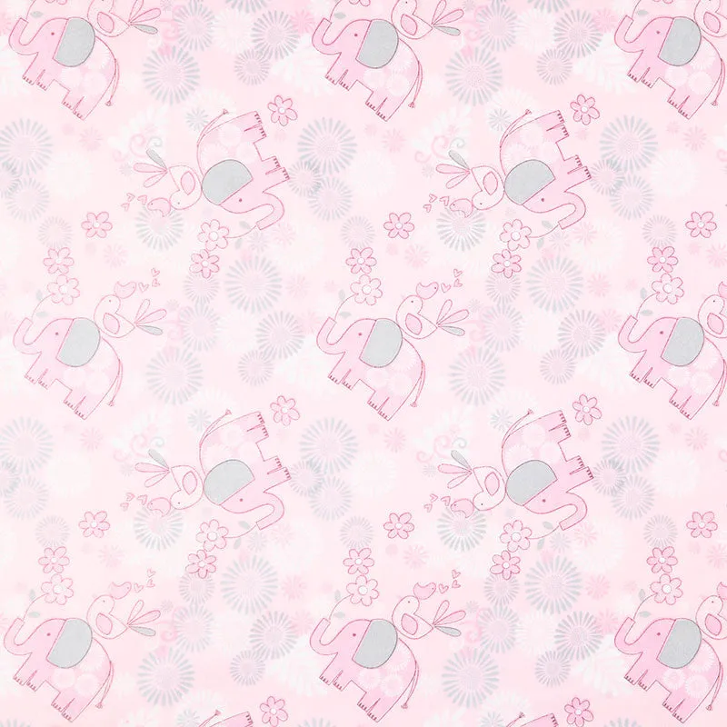 Comfy Flannel® - Elephants Pink Yardage