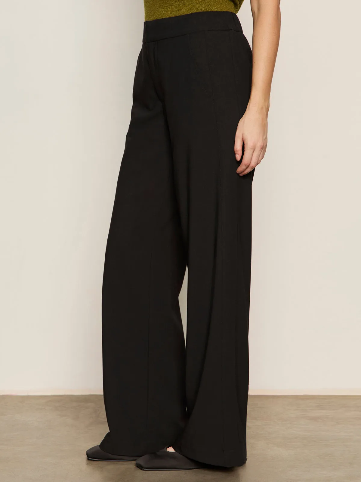 Stain Resistant Weave stain guard Modern Gab Trouser Black