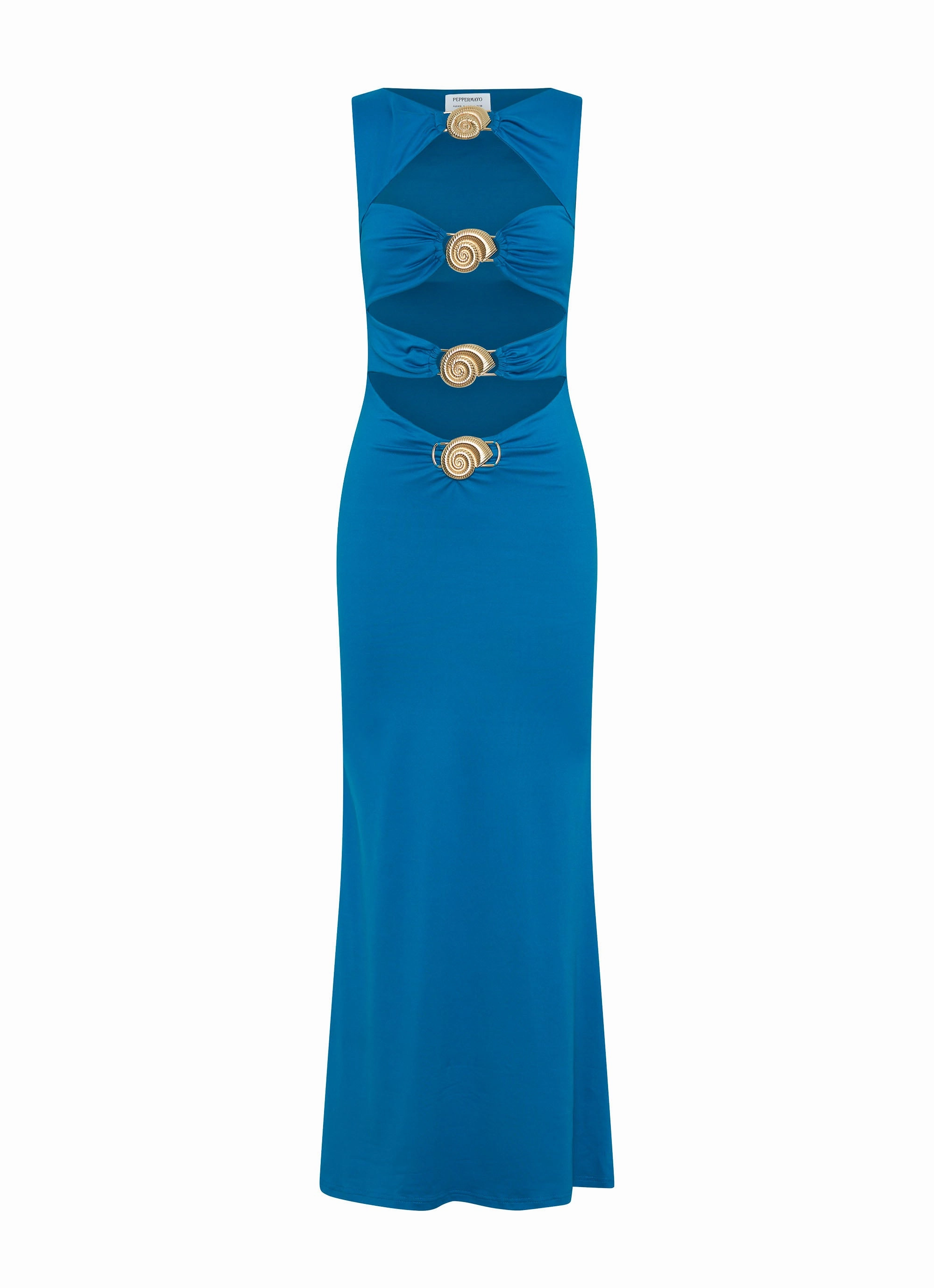Lagoon Cut Out Maxi Dress - Royal Blue Bright-colored piece Luxurious Texture