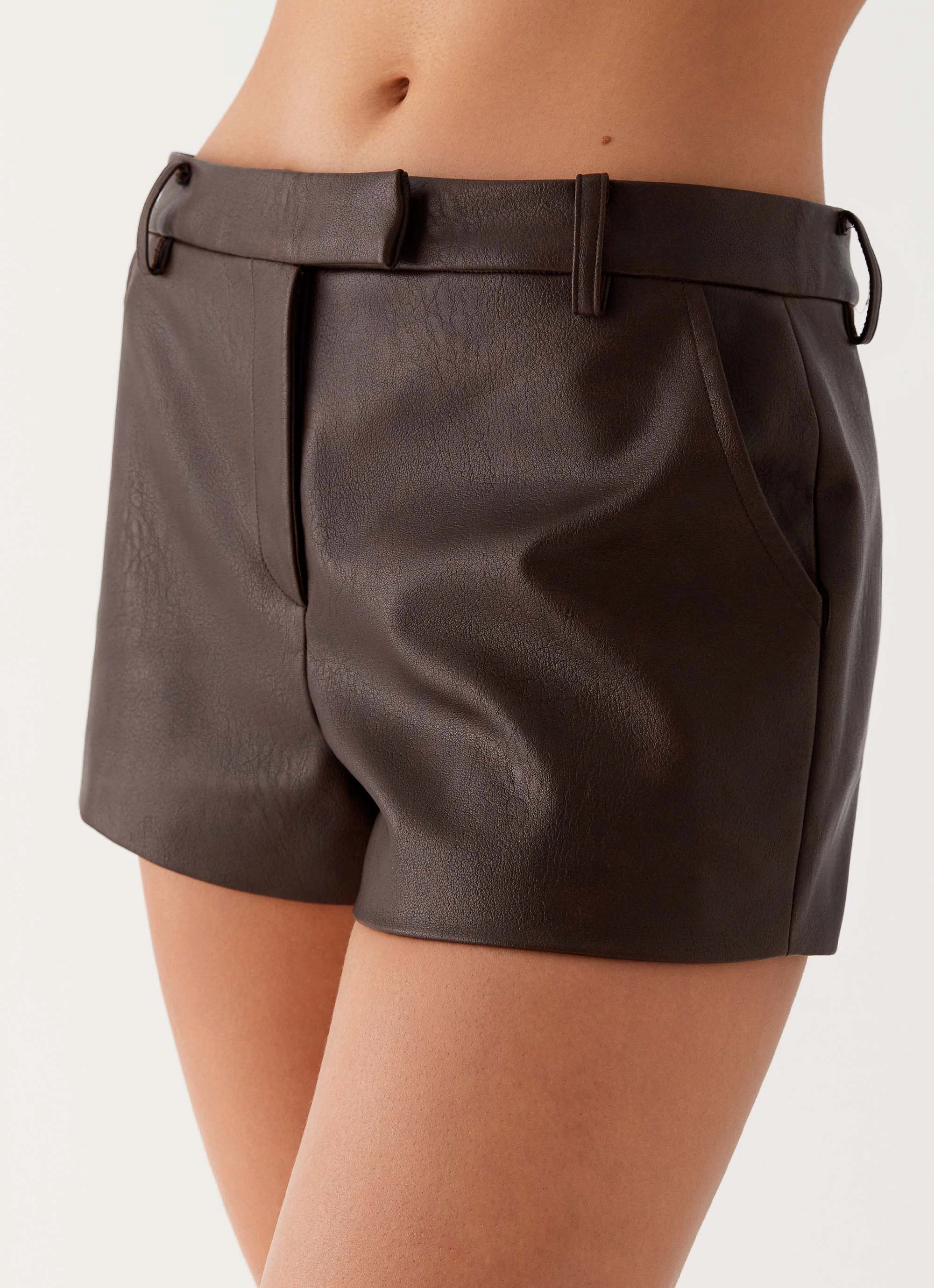 Francisco Mini Shorts - Brown SnagFreeFabric Urban Flex