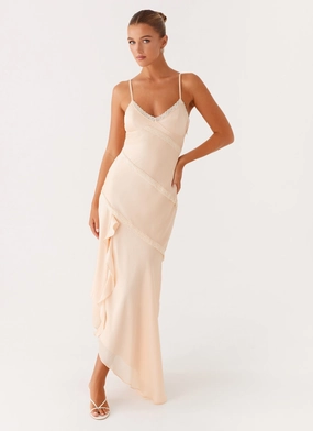 Solana Maxi Dress - Peach Grab Quick Casual weekend dress