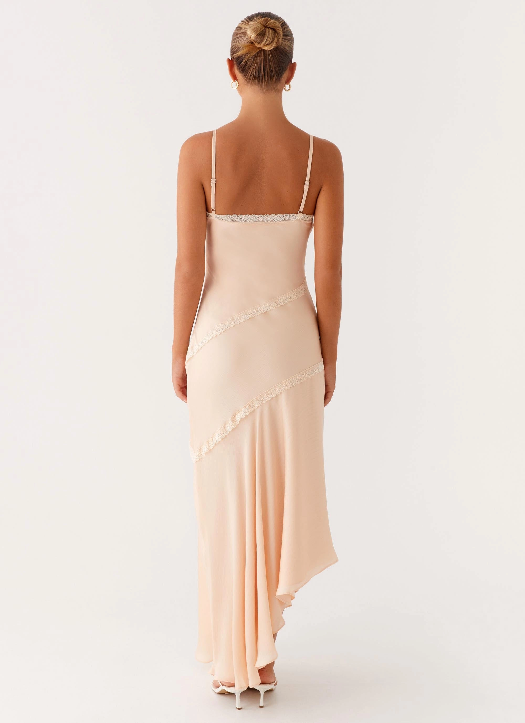 Solana Maxi Dress - Peach Minimalist Layering