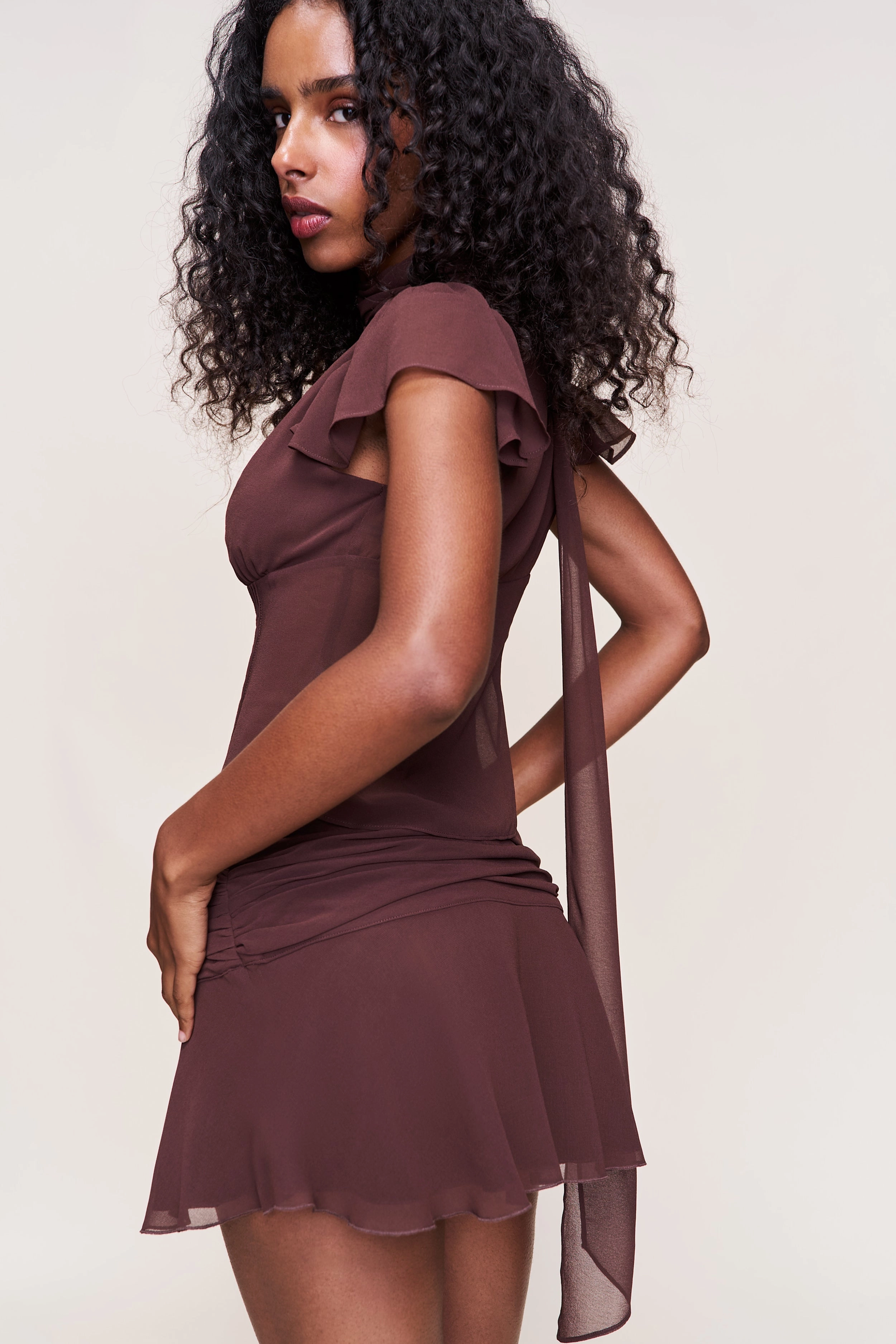 Eda Mini Skirt Cozy Finish Tiered Design