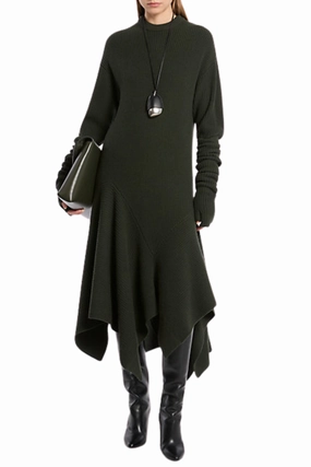Cashmere Handkerchief Dress Fresh Style Polished office dress