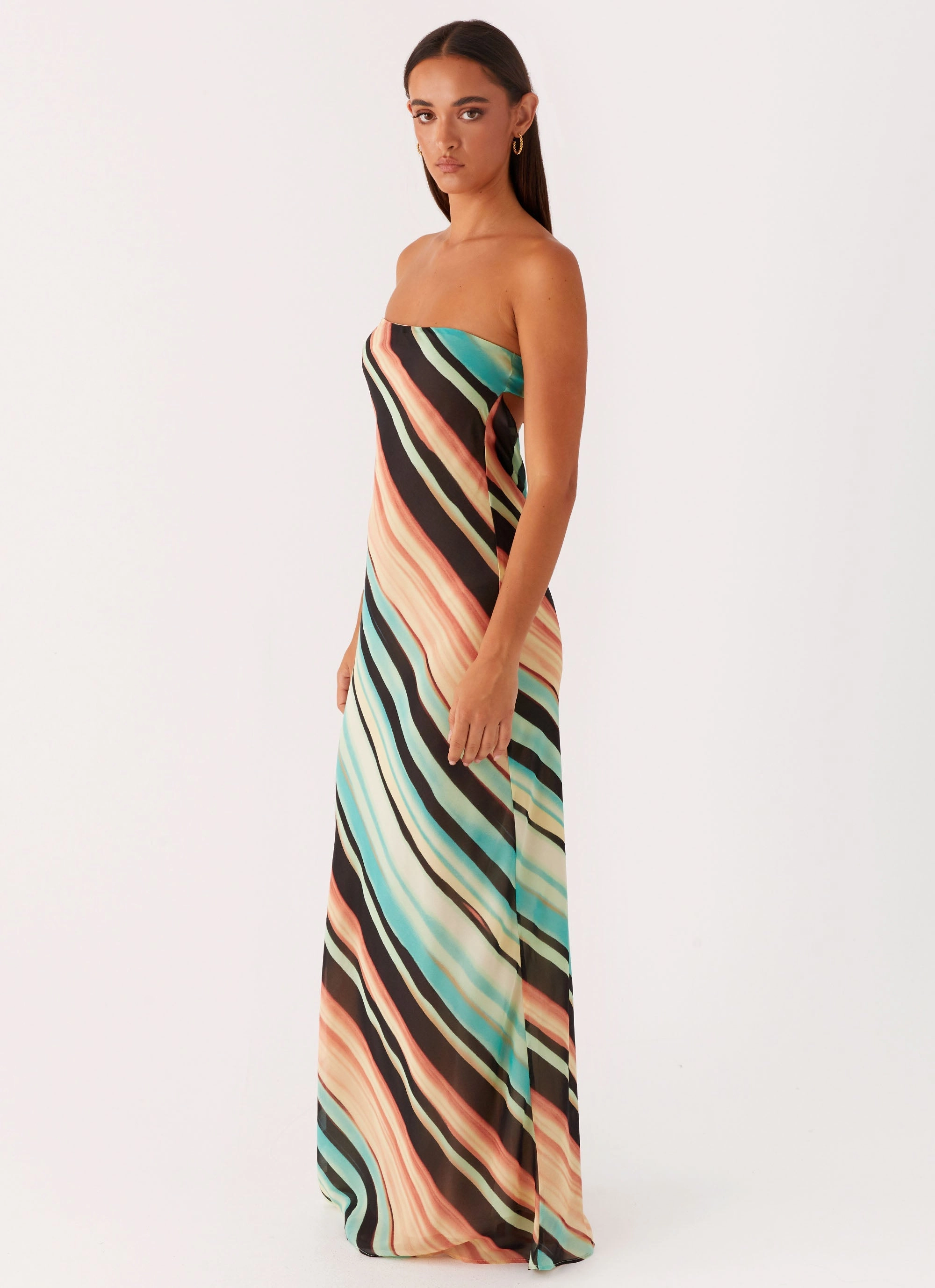 Como Maxi Dress - Stripe Rooftop-Event