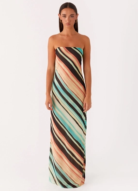 Relaxed Design Como Maxi Dress - Stripe
