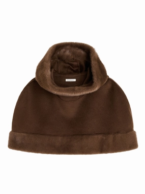 Marta Wool Cape in Carafe Ergonomic Seams