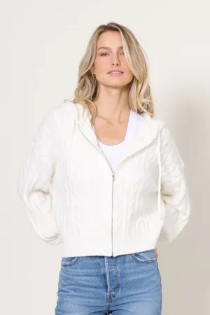 Chalet Cable Zip Up Sweater Airflow Ventilation Zones