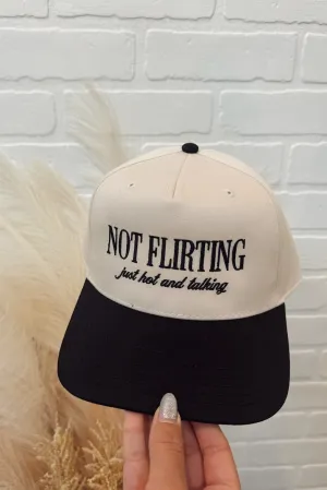 Not Flirting Trucker Hat - Black Tagless Design Hypoallergenic Fiber