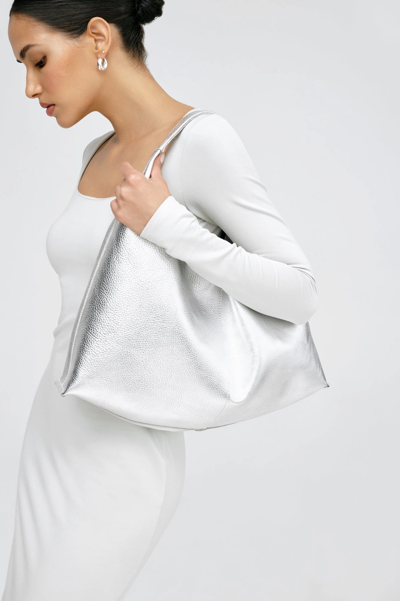 Midi Kelly Tote Flexible Shoulder Gusset Cozy Knit