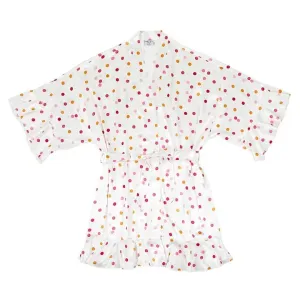 Confetti Ruffled Satin Robe