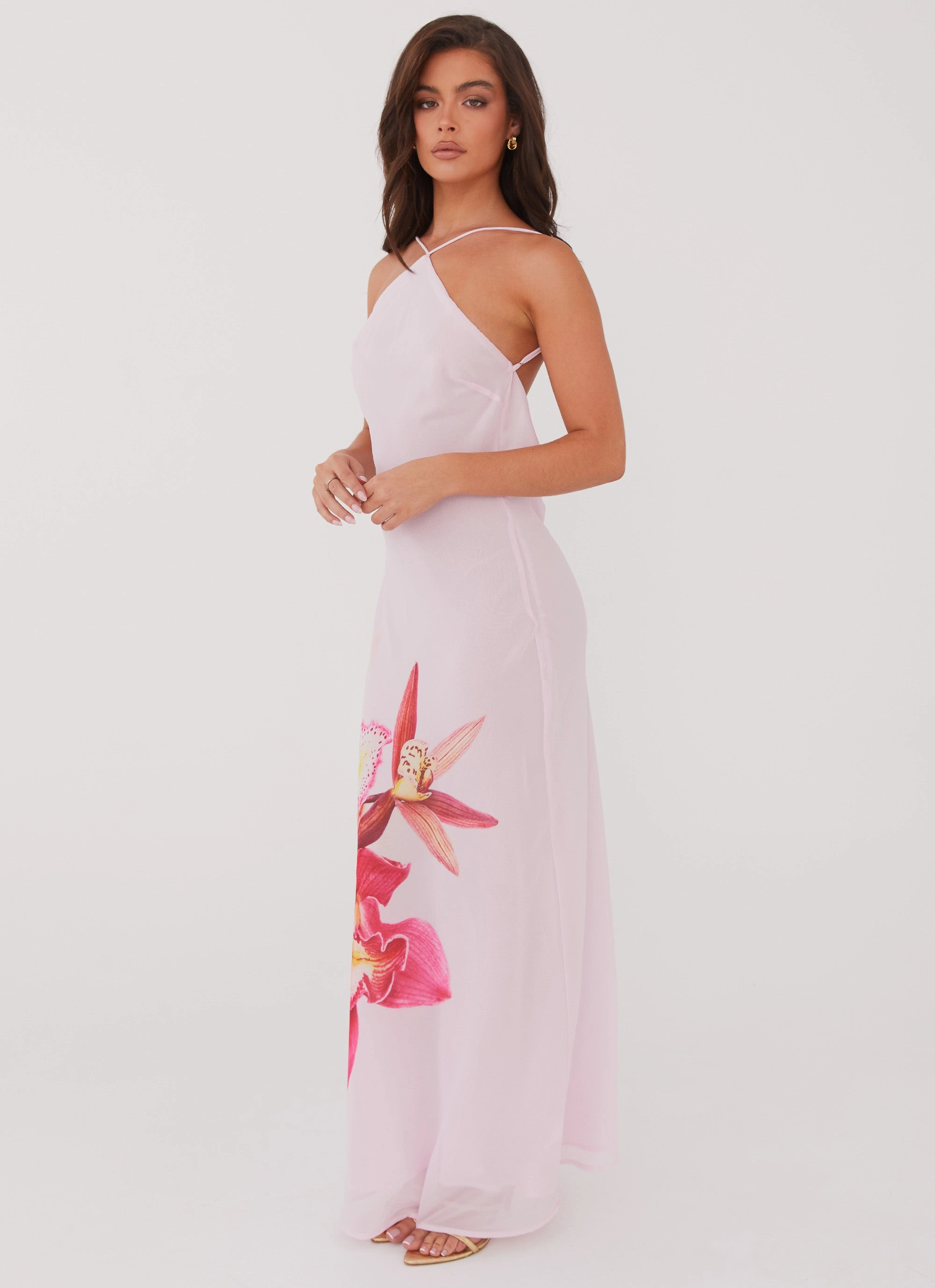 Blossom Hearts Maxi Dress - Pink Peony Day Magic