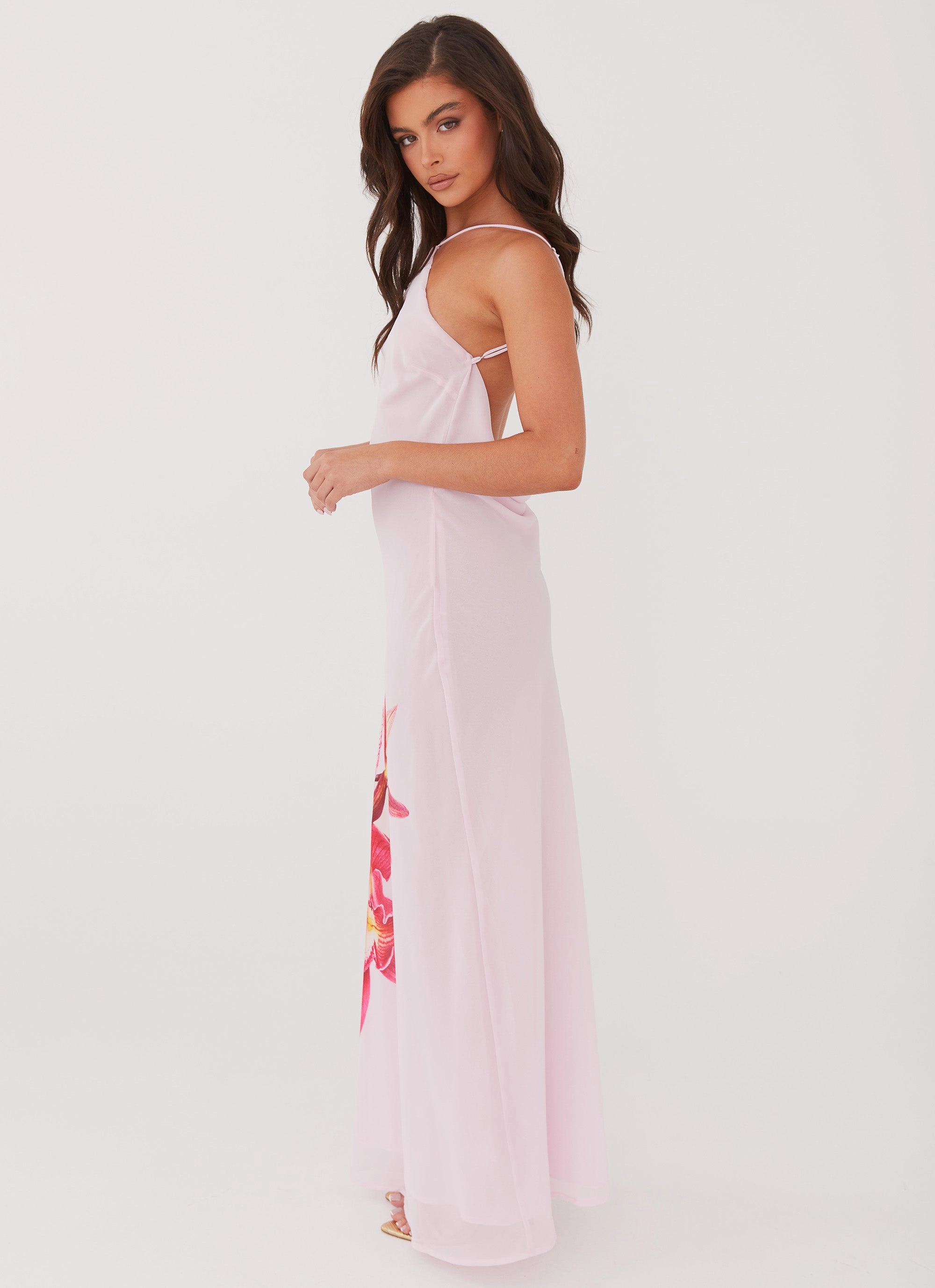 Daily Movement Casual Chic Blossom Hearts Maxi Dress - Pink Peony