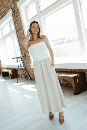 Santa Maria Midi Dress Fresh Aesthetic Grace Base