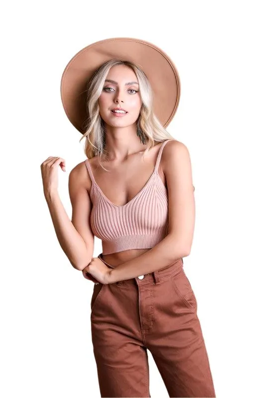 Contour Rib Knit Brami Lounge Top