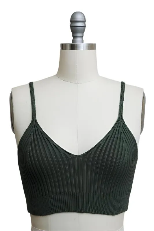 Contour Rib Knit Brami Lounge Top