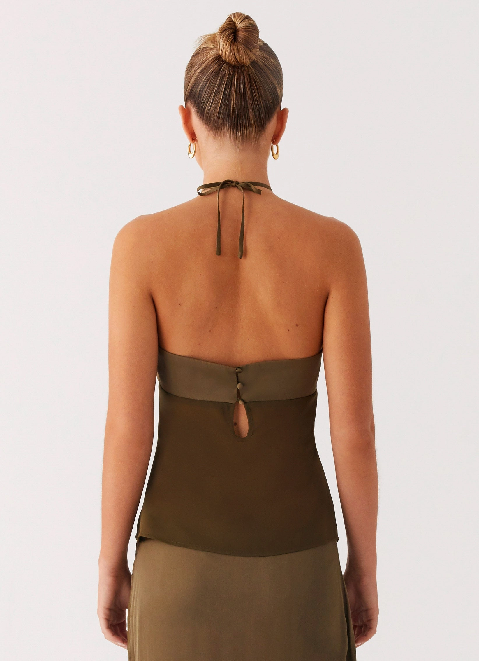 Tactile Soft Texture Ellyse Top - Khaki
