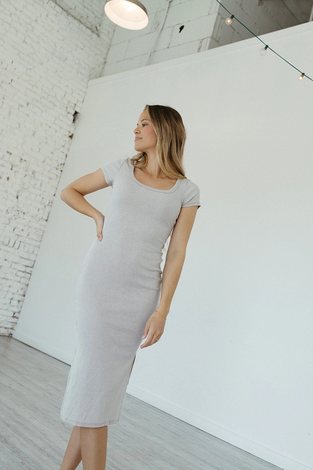 Everyday Ease Midi Dress Relax Piece Velvet-Edge