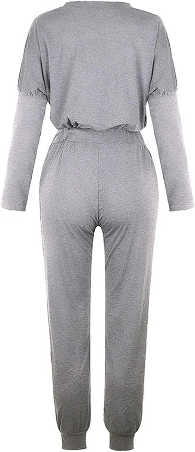 cooki Pajama Sets for Women 2 Piece Long Sleeve Top and Drawstring Pants Lounge Set 2 Piece Outfits Sleepwear and Loungewear