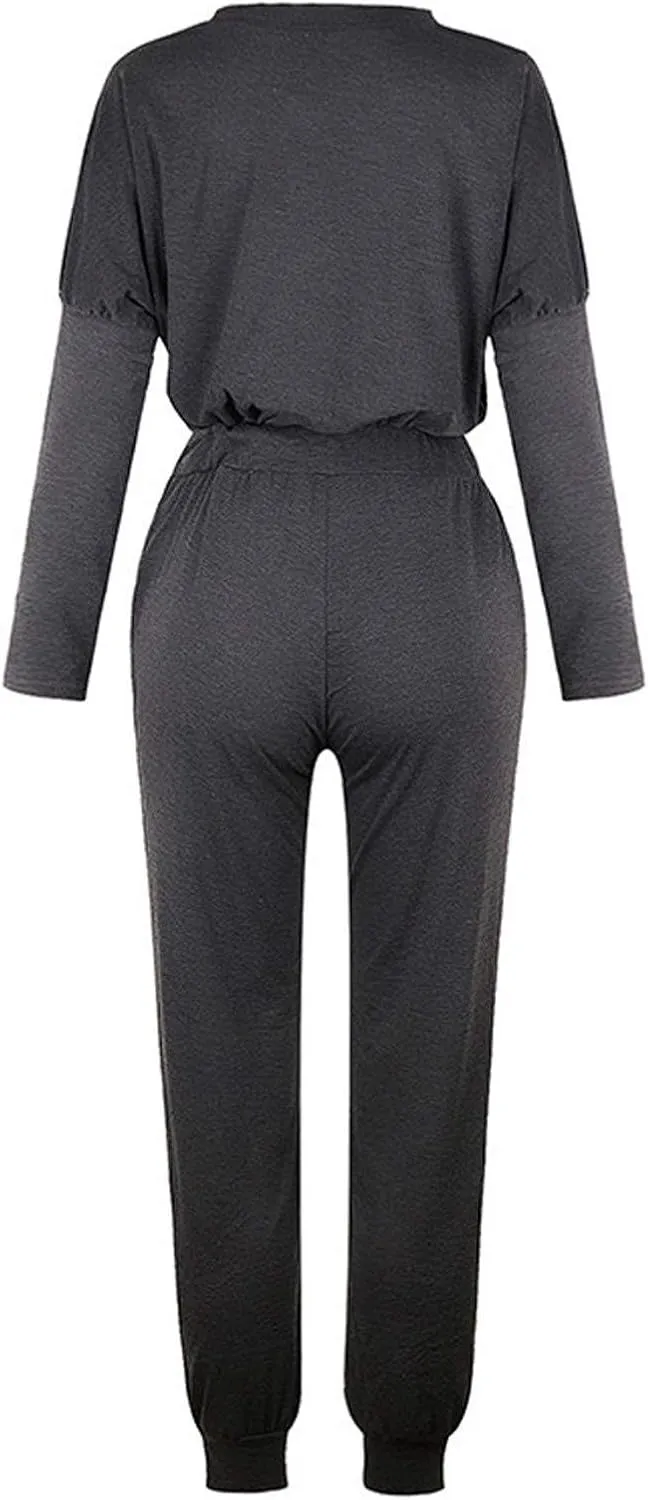 cooki Pajama Sets for Women 2 Piece Long Sleeve Top and Drawstring Pants Lounge Set 2 Piece Outfits Sleepwear and Loungewear