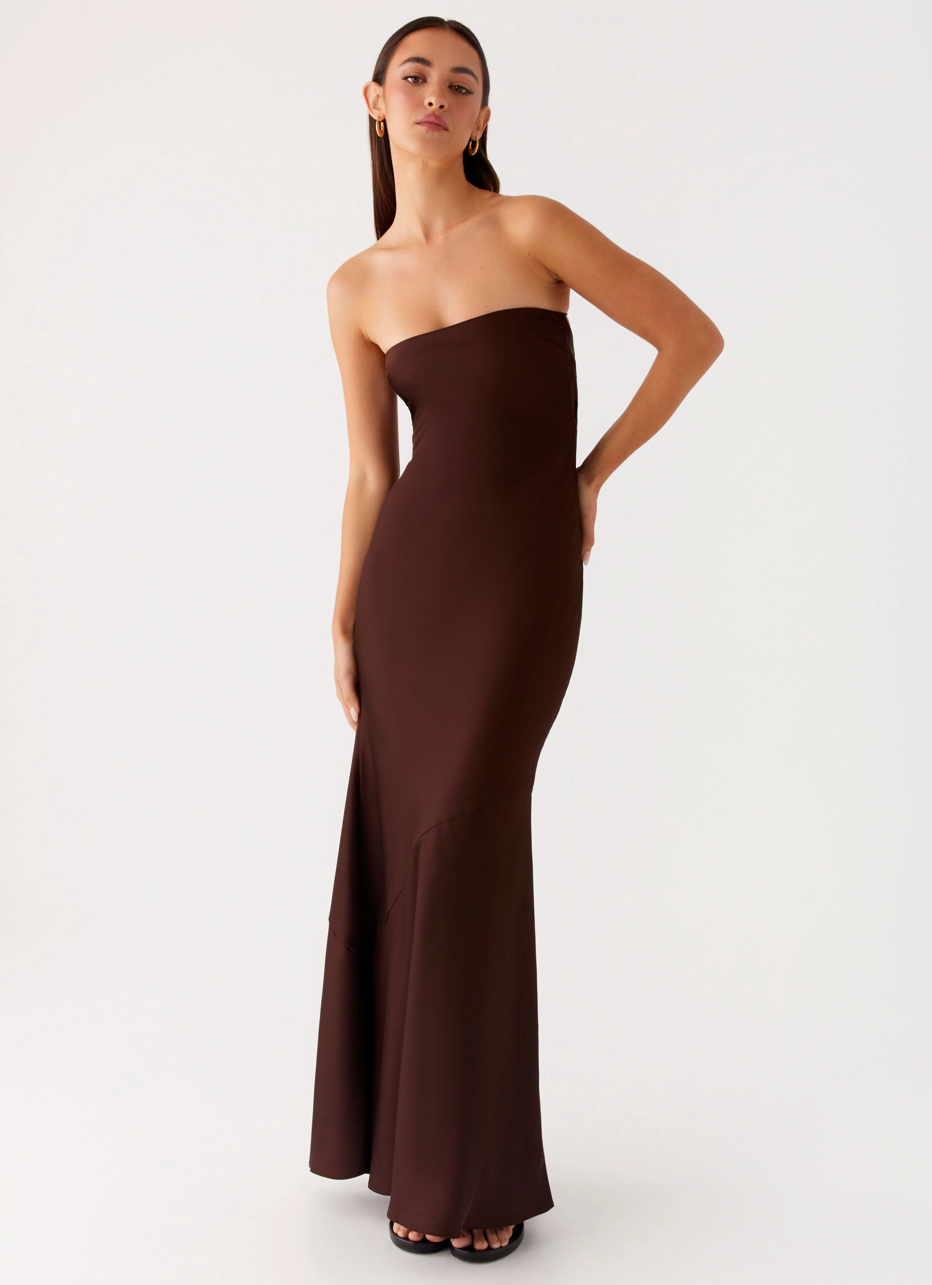 Endless Nights Maxi Dress - Chocolate Formal Style Playful Cut