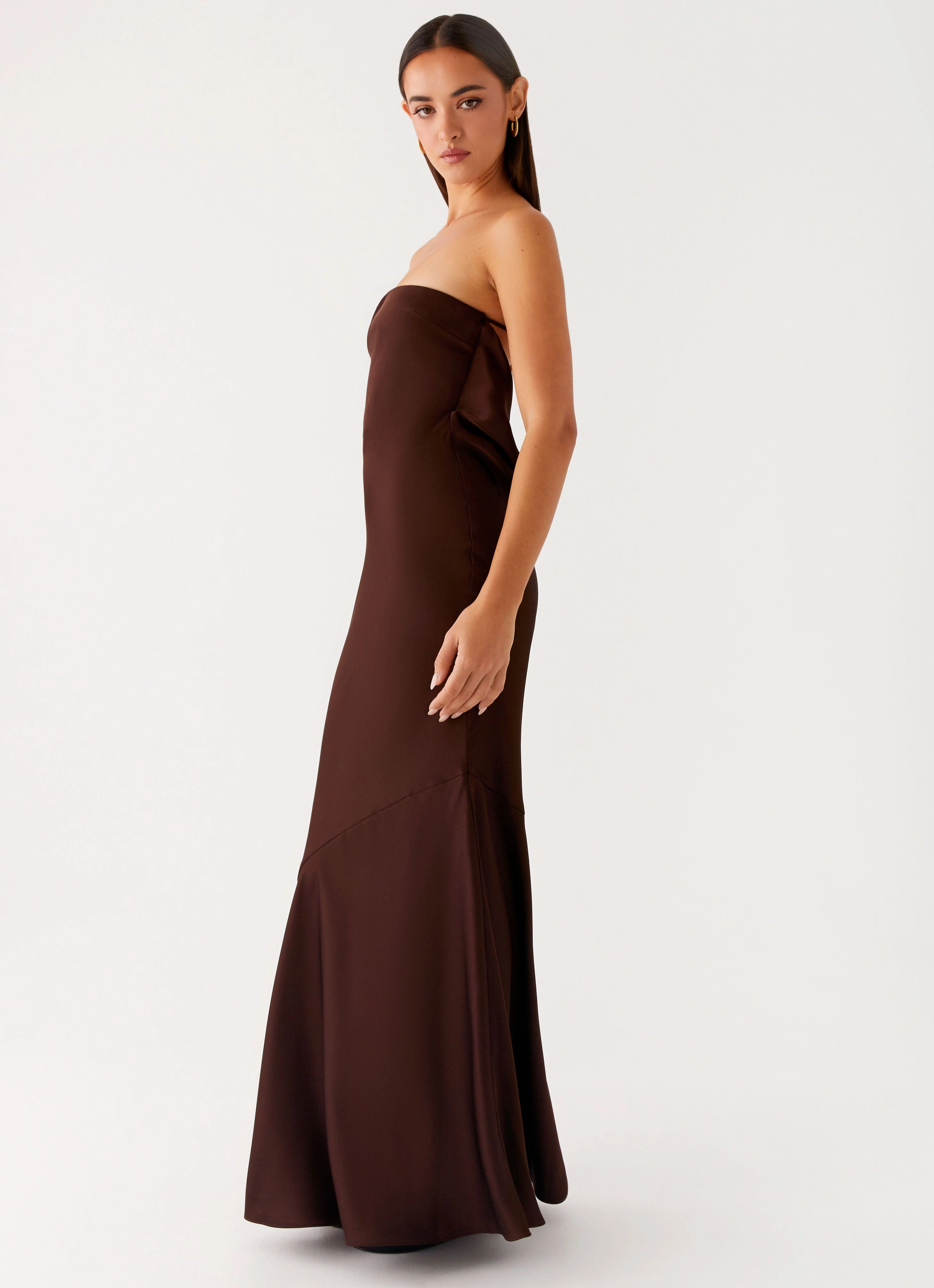 Endless Nights Maxi Dress - Chocolate Classic sheath dress