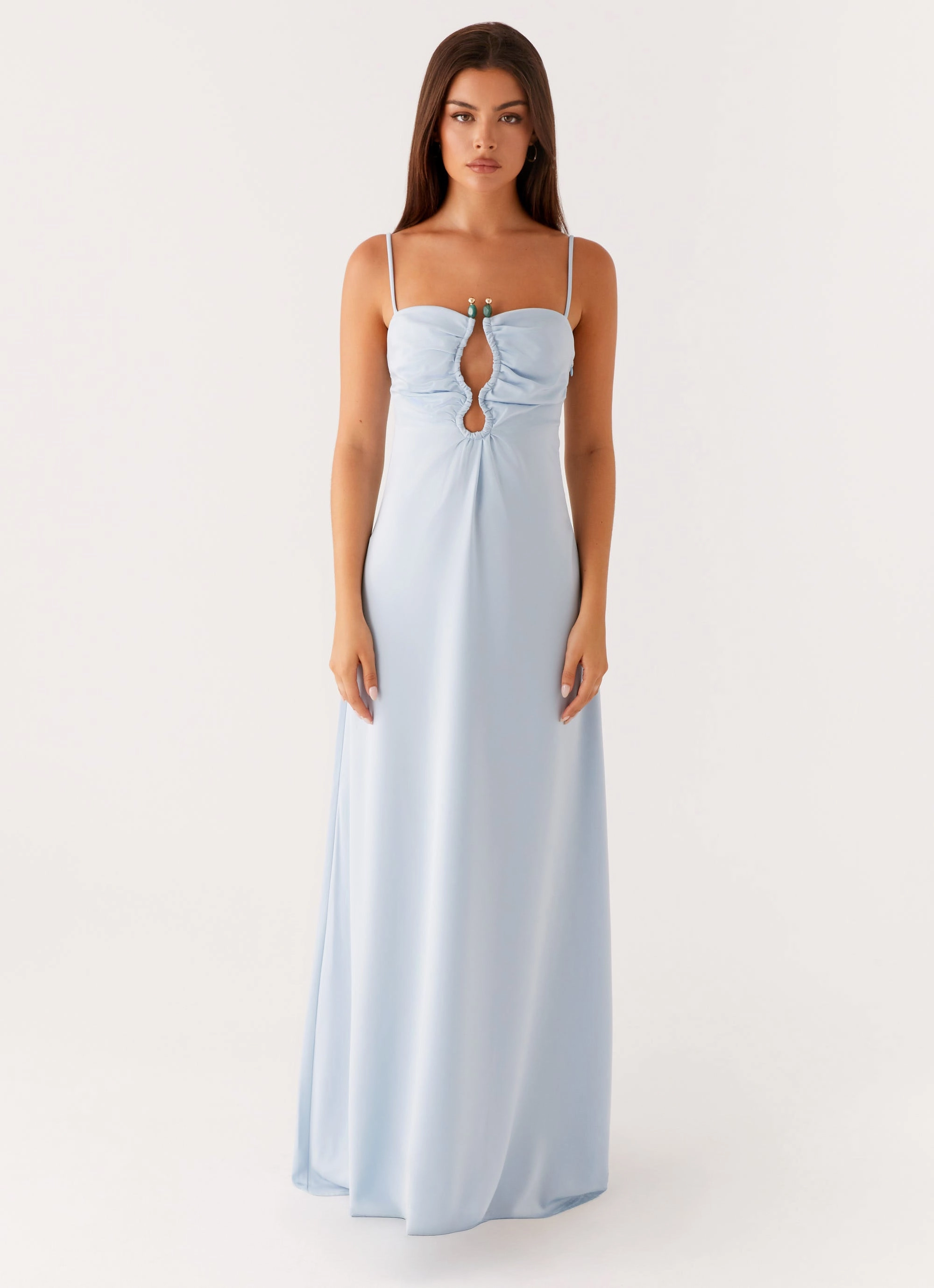 Dinner Outfit Brunch Fit Zelda Maxi Dress - Blue