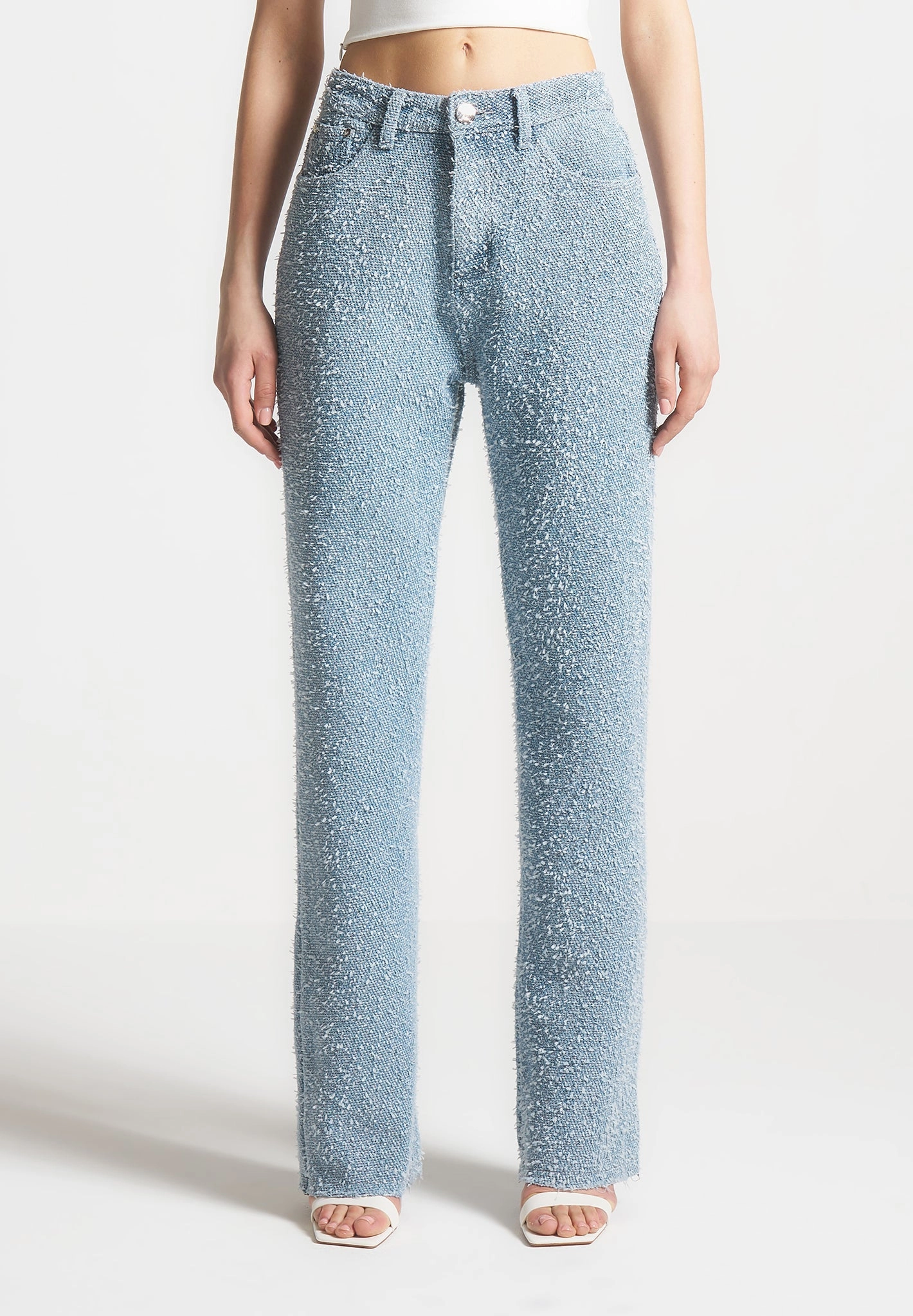Wardrobe Classic Sara - Boucle Straight Leg Jeans - Light Blue