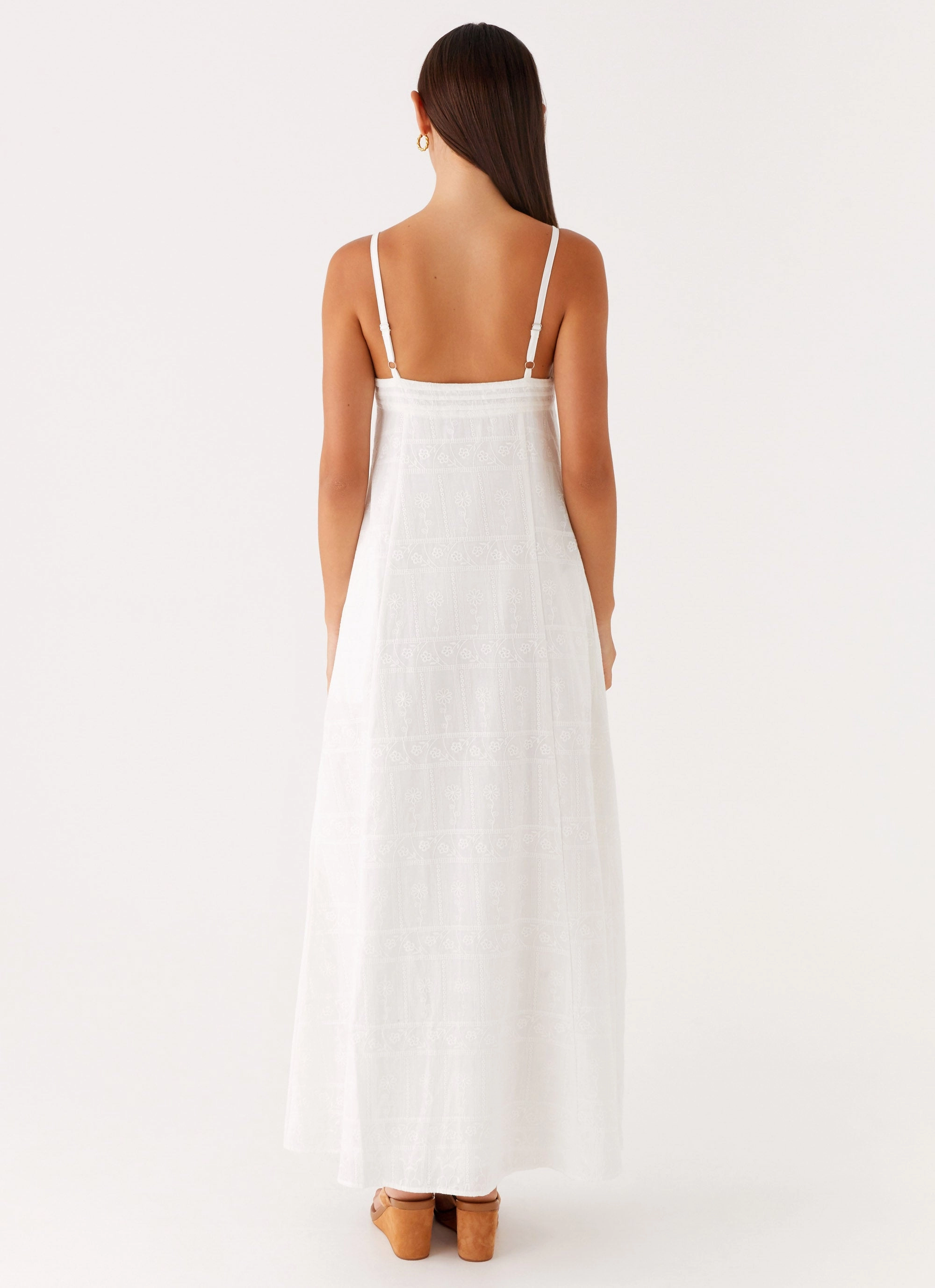 Cole Maxi Dress - White Smooth Layers
